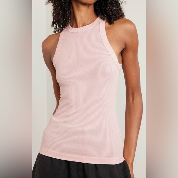 James Perse Ribbed Stretch-Supima Cotton Tank in Pink Size 0 (US 2) NWT - Picture 3 of 8